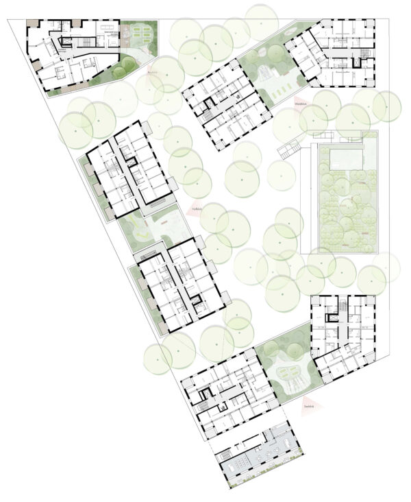 Grundriss regelgeschoss 3 OG 9 OG freiraum
